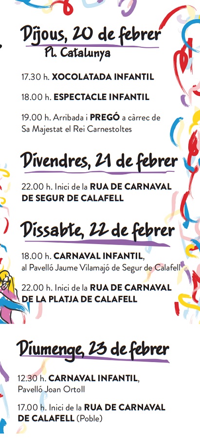 Programación Carnaval Xurigué