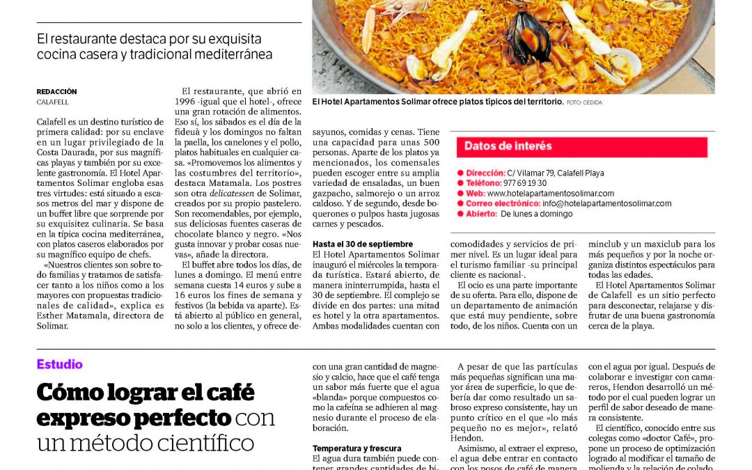 Статья в газете Таррагоны